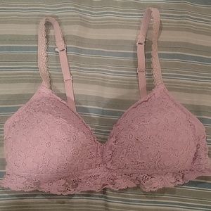 Pink lacey bralette
